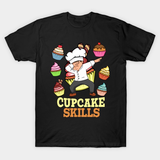 Cupcake Lover Men Pastry Chef Baking Cupcakes T-Shirt by PomegranatePower